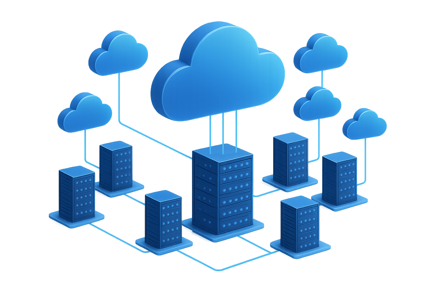 Hạ tầng Enterprise Cloud kết nối các máy chủ