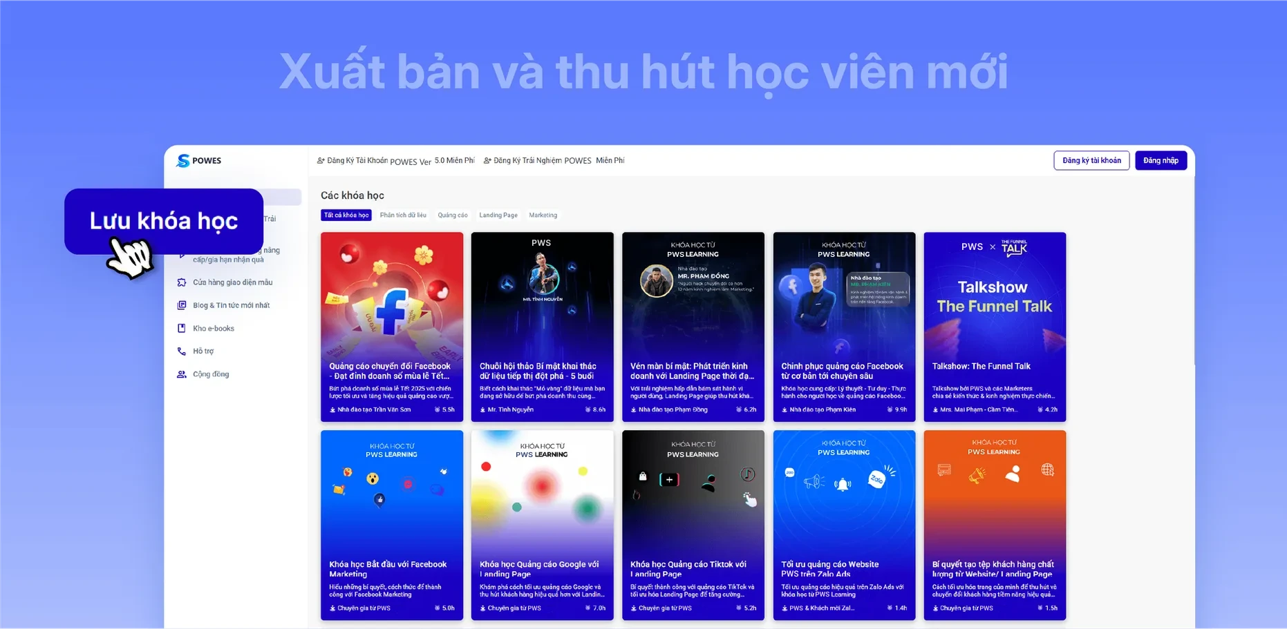 Bước 6 — Xuất bản và thu hút học viên mới: lưu khoá học và hiển thị trên trang danh sách khoá học