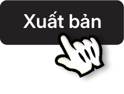 Nút Xuất bản với con trỏ hình bàn tay đang bấm vào.