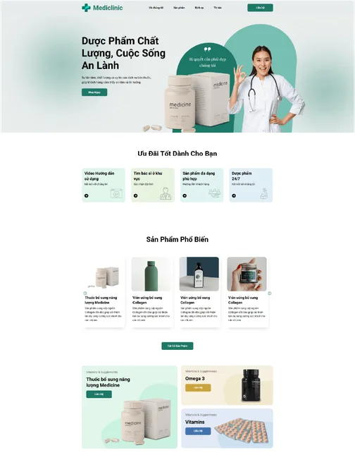 Mẫu website nhà thuốc