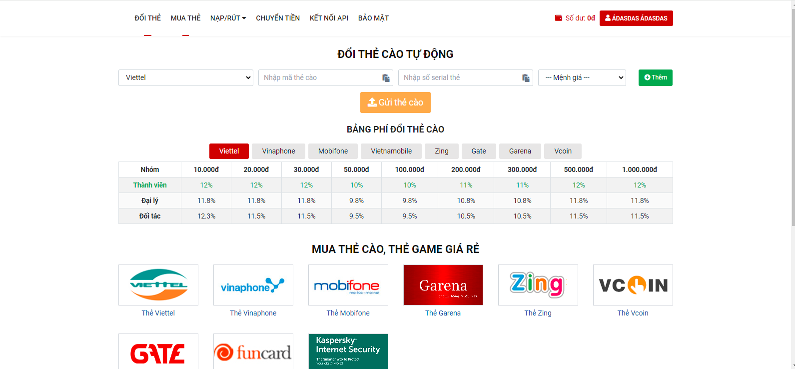 Code gạch thẻ bản mới nhiều chức năng siêu ngon