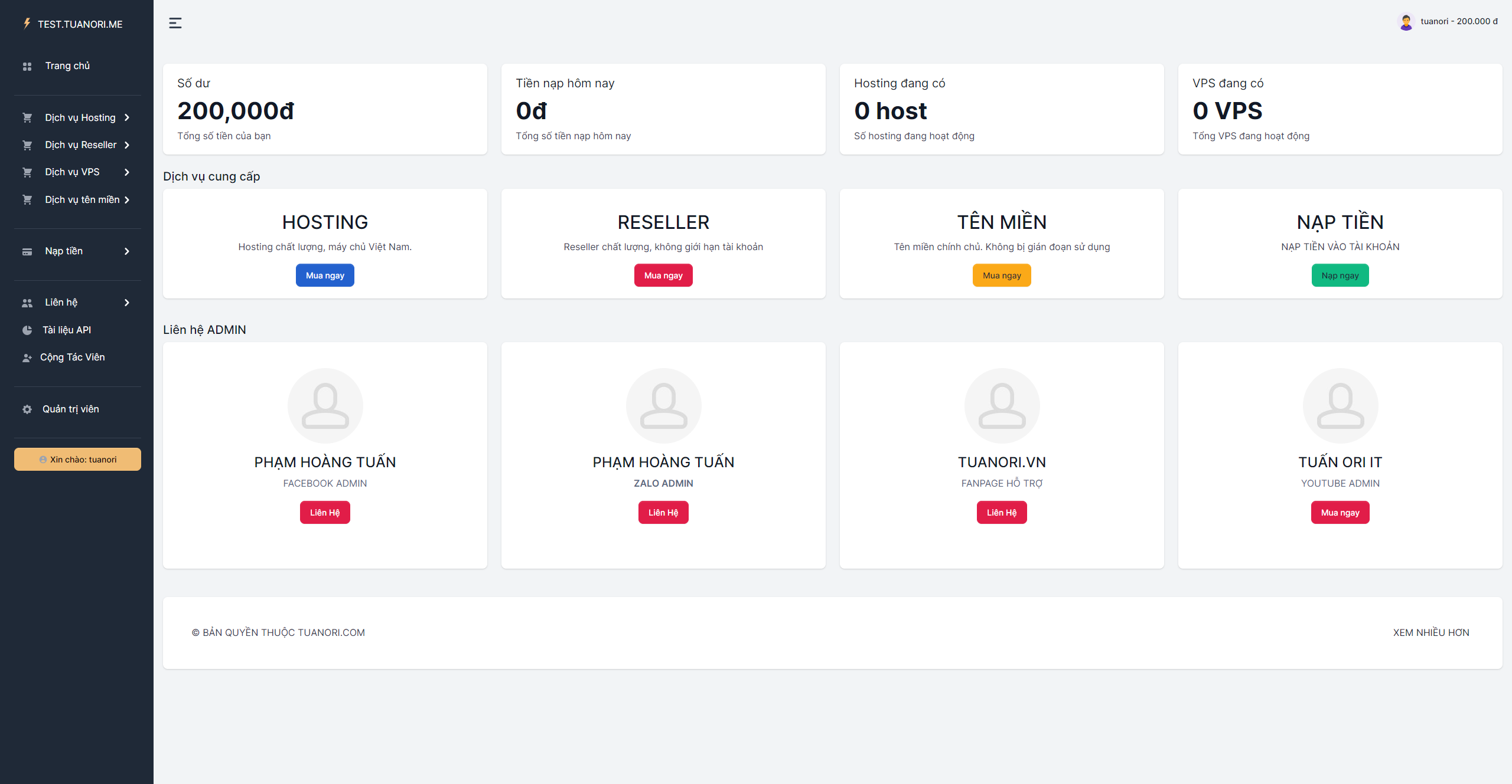 MÃ NGUỒN BÁN HOSTING, RESELLER, VPS, DOMAIN TỰ ĐỘNG 100% Trị Gía 1tr2