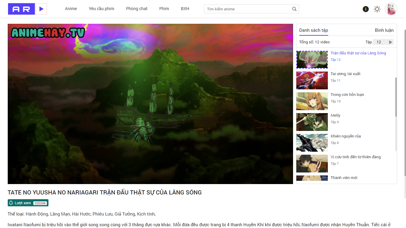 Source web phim anime